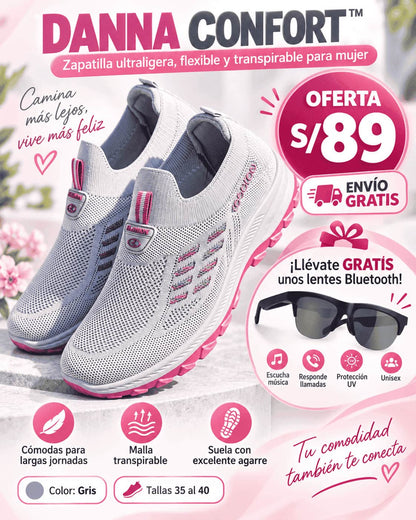 DANNA CONFORT - Zapatilla Ultraligera  + Lentes Bluetooth GRATIS 🎁