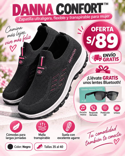 DANNA CONFORT - Zapatilla Ultraligera  + Lentes Bluetooth GRATIS 🎁