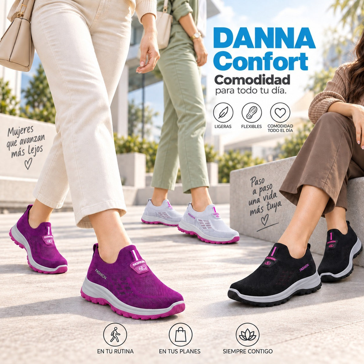 DANNA CONFORT - Zapatilla Ultraligera  + Lentes Bluetooth GRATIS 🎁